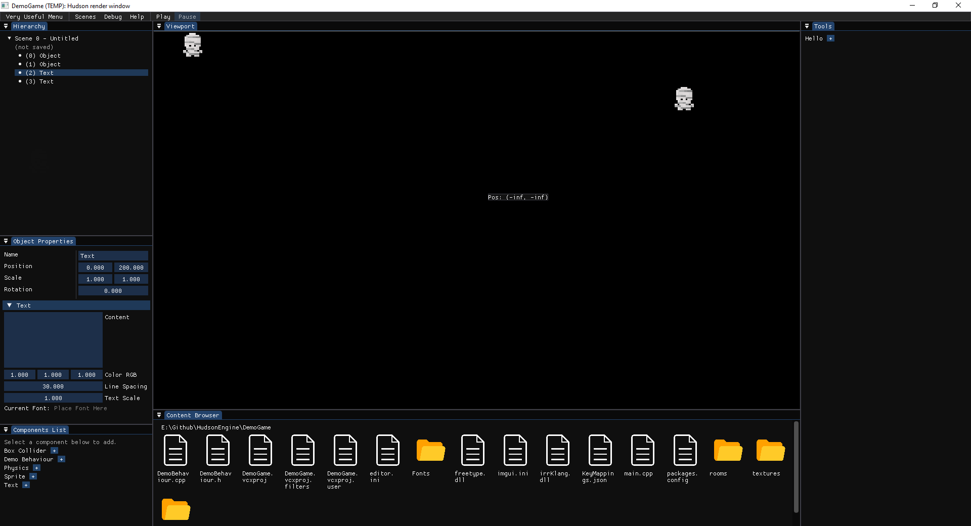 Hudson Engine Screenshot